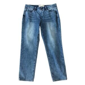 Soft Surroundings Size L Ultimate Denim Relaxed Straight Jeans 2DH64